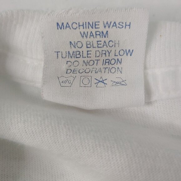 Vintage Single Stitch Beach XL T Shirt White Neon Puffy Graphic Sail Sun Palms - Picture 9 of 12